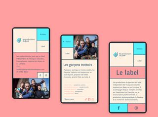 Version mobile du site des productions du pavé
