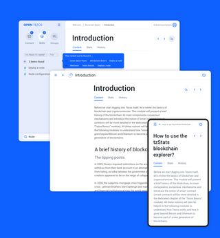 Page de contenu de la plateforme Algoréa