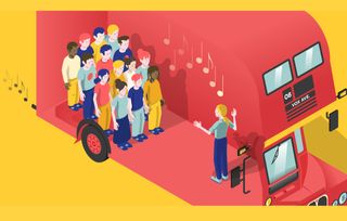Une scène dans le bus avec les élèves Vox — Radio France